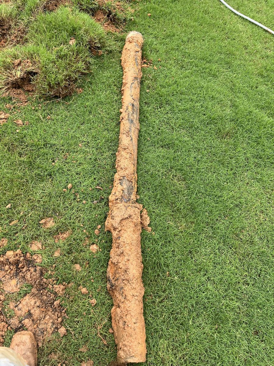 Clean finished yard after septic work
