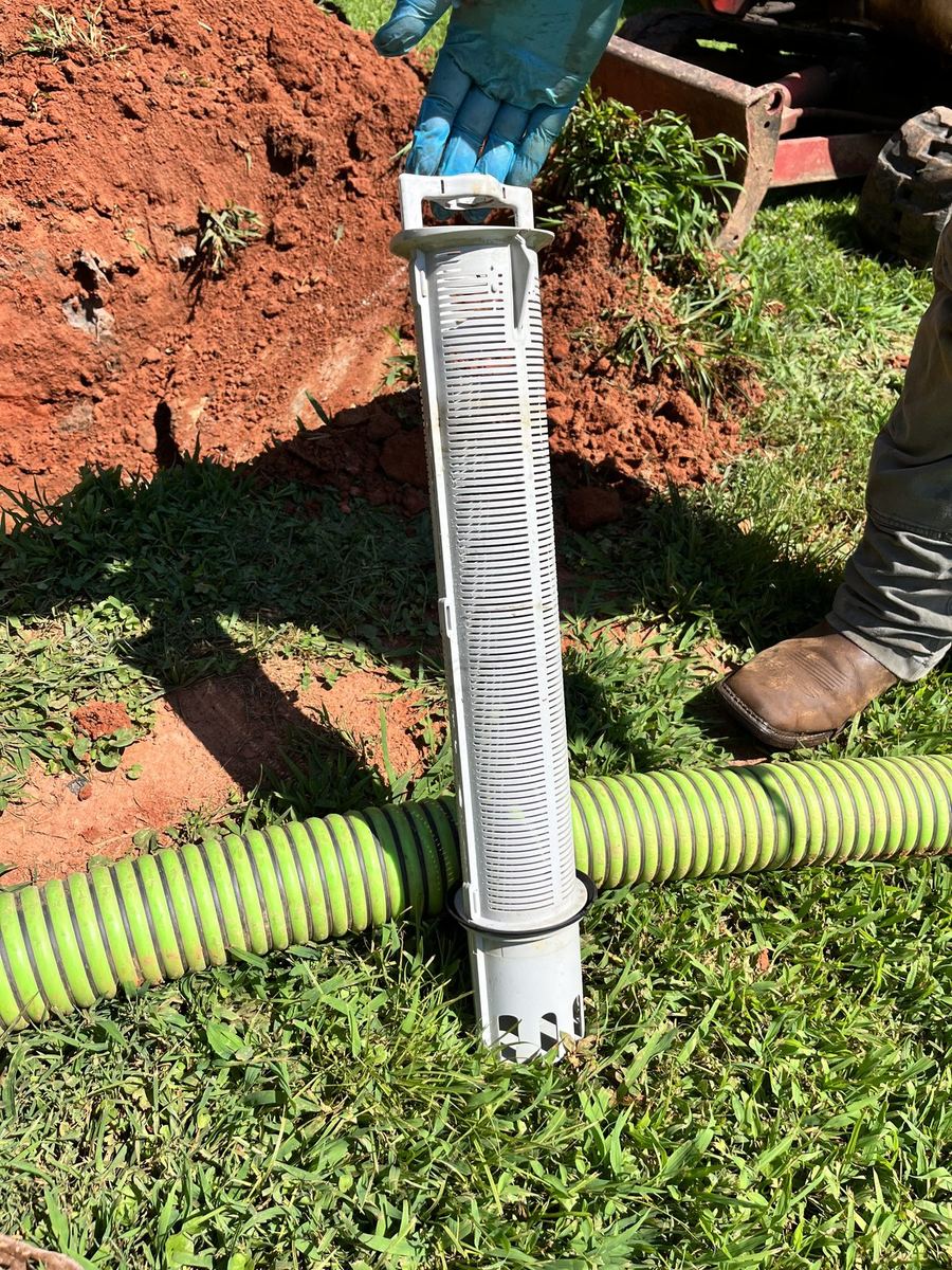 Riser added for safer, easier future access without re-digging.