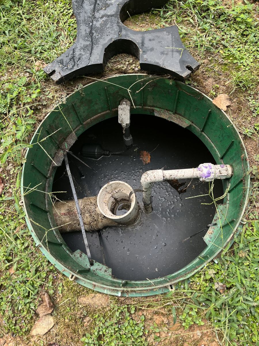 Tank interior post-pump, ready for full visual inspection.